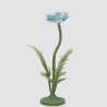 Castiçal Anemona Azul 33cm